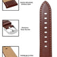 Quick Release 22 mm Brown Genuine Leather Strap for Analog & Smart Watches