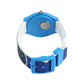 Kid’s White Dial Analog Watch with Soccer-Themed Blue & Black Silicone Strap - JJ227
