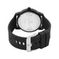 Men’s Analog Watch – Black Dial with Textured Pattern & Black Strap - BSM008B