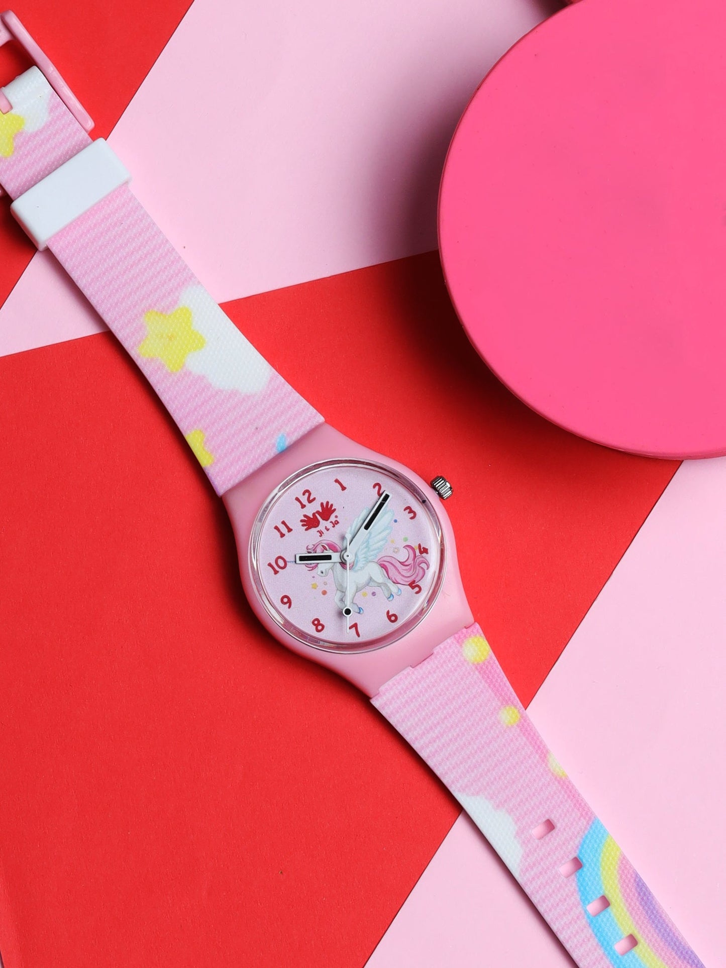 Kids Analog Watch Unicorn Pink Strap and Dial with Unicorn