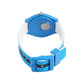 Kids’ Black Dial Analog Watch with Blue Case & Dual-Stripe Silicone Strap - JJ239