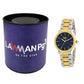 Women All Stainless Steel Rose Gold Two Tone, Blue Shimmer Dial, Two Tone Rose Gold Silver Stainless Steel Bracelet Watch LWW103D