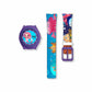 Kids Analog Watch Mermaid Ocean Print Strap with Blue Dial Mermaid