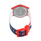 Kid’s Airplane Graphic Dial Analog Watch with Red Case & Dual-Tone Silicone Strap - JJ231