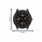 Men’s Black Dial Analog Watch with Golden Numerals & Black Silicone Strap - BSM021A