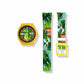 Kids Analog Watch Dino Jungle Print Strap with Green Dial & Dino Print