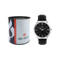 Men’s Black Dial with Roman Markers & Black Leather Strap Analog Watch - BSM064C