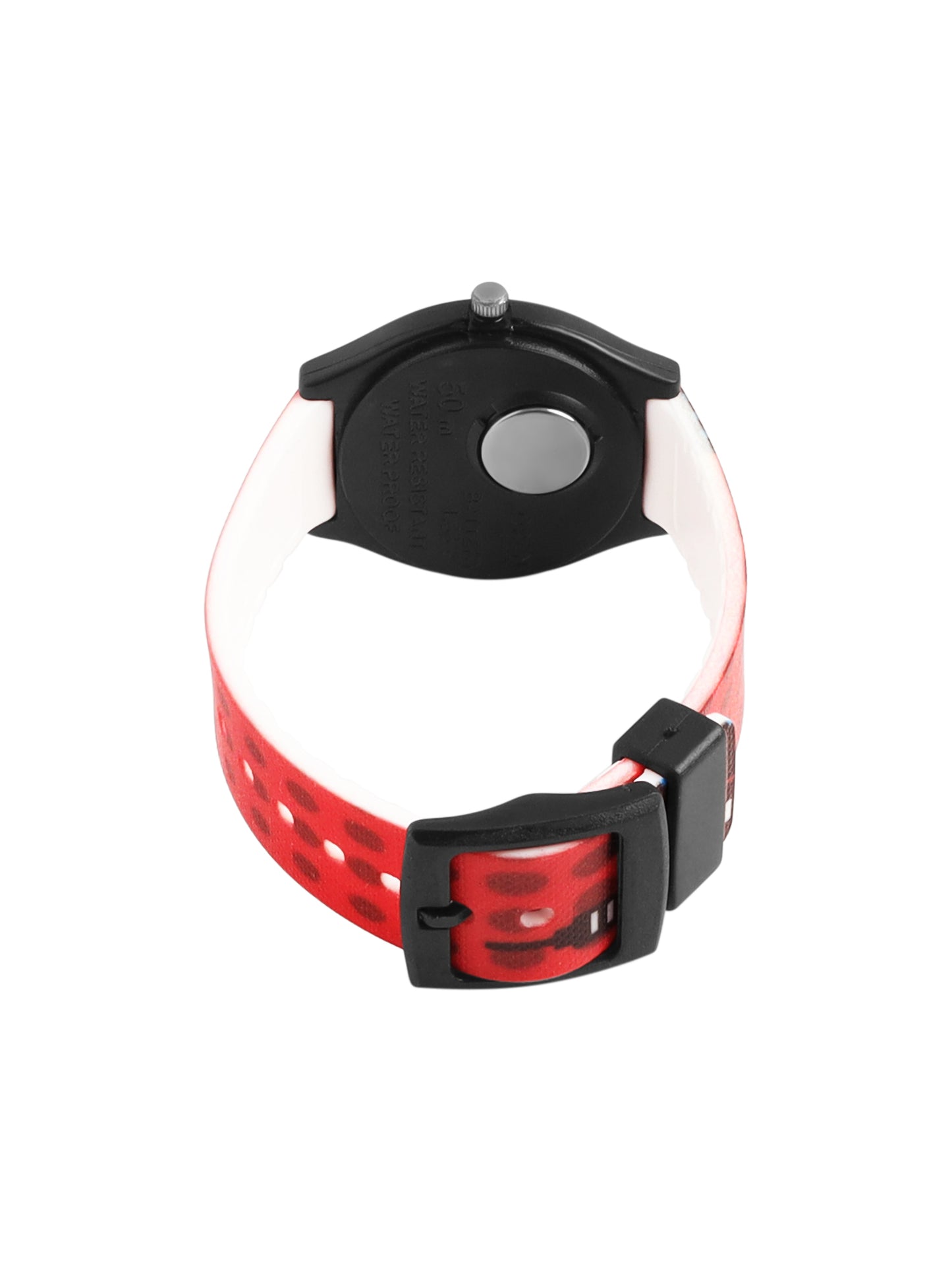 Kids’ Red Spider Web Theme Analog Watch with Silicone Strap - JJ215