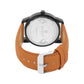 Big Shot Men’s Black Textured Dial with Brown Leather Strap Analog Watch - For Men BSM008B
