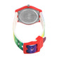 Kids’ White Dial Analog Watch with Rainbow Silicone Strap - JJ204