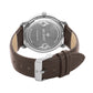 Men’s Brown Dial Analog Watch with Dark Brown Leather Strap - BSM004A
