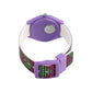 Kid’s Black Dial Analog Watch with Purple Case & Multicolor Silicone Strap - JJ228