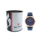 Men’s Blue Dial with Blue Leather Strap Analog Watch - BSM002D