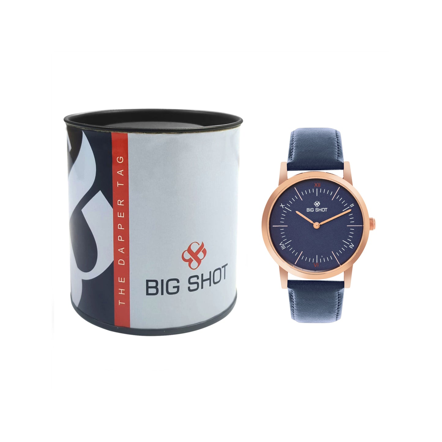 Men’s Blue Dial with Blue Leather Strap Analog Watch - BSM002D
