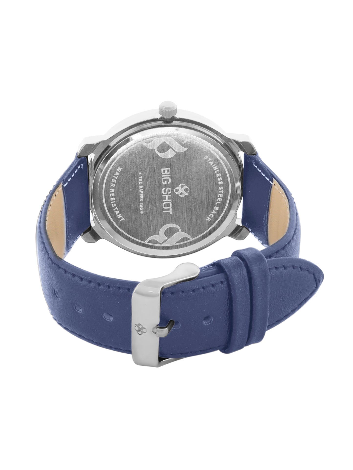 Men’s Stylish Blue Dial Analog Watch with Premium Blue Leather Strap
