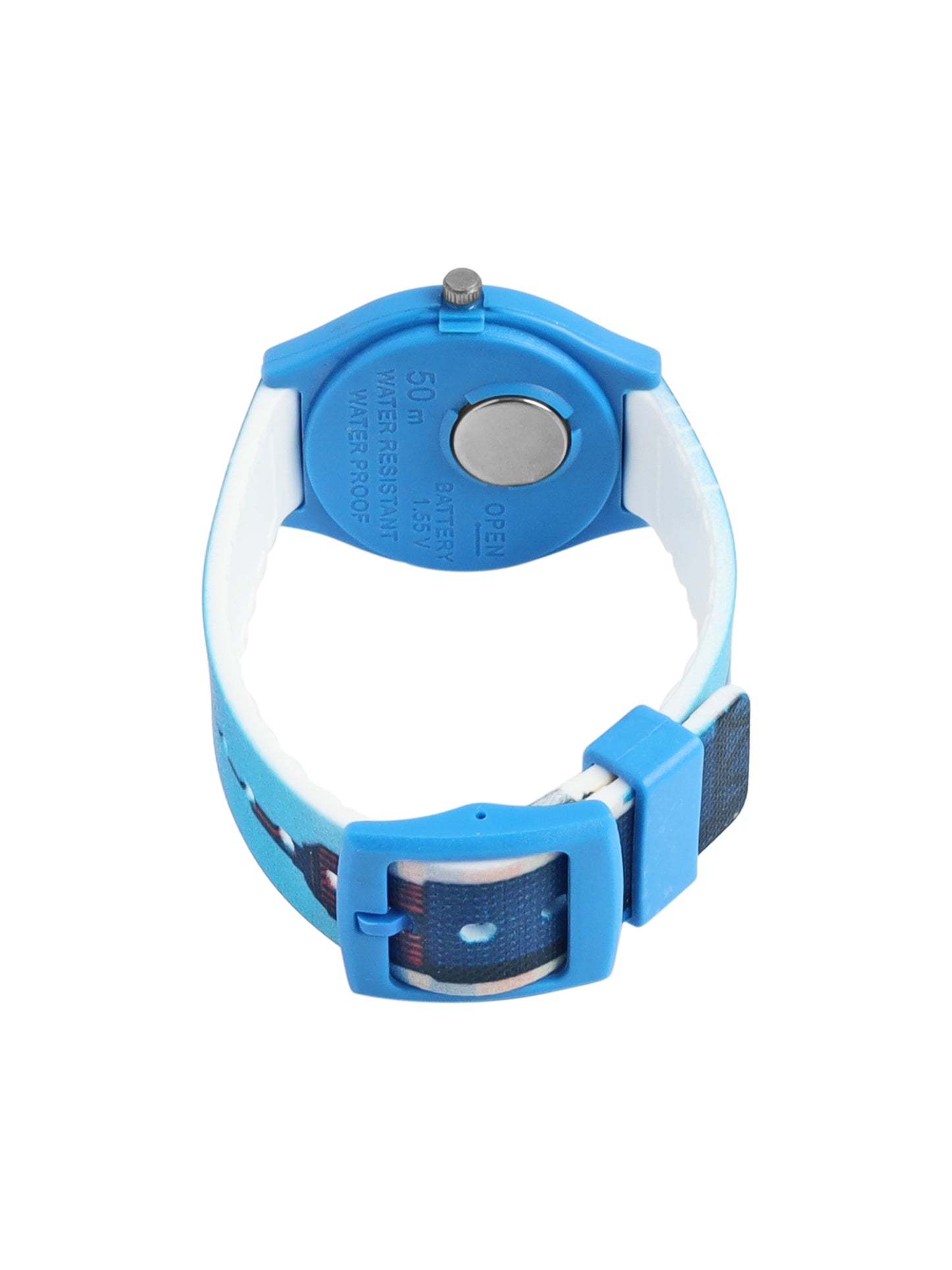 Kids’ Blue Spider Web Theme Analog Watch with Silicone Strap - JJ217