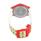 Kids’ Red Dial Analog Watch with Multicolor Silicone Strap - JJ210