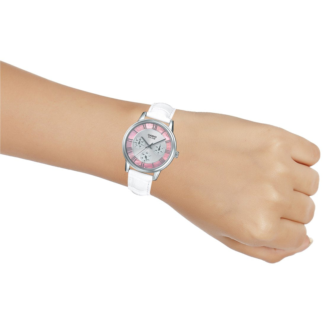 Enticer Lady's Analog Silver Dial Women's Watch - A1248 (LTP-E315L-7A1VDF)