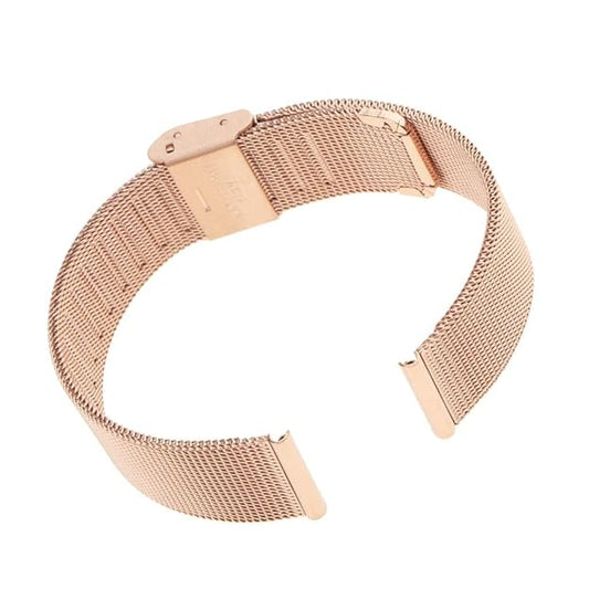 Unisex Stainless Steel Rose Gold 16 mm Mesh Strap