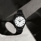 Black Analog Black Croco Leather Strap Watch for Men ELFM001C