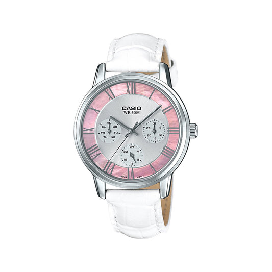 Enticer Lady's Analog Silver Dial Women's Watch - A1248 (LTP-E315L-7A1VDF)