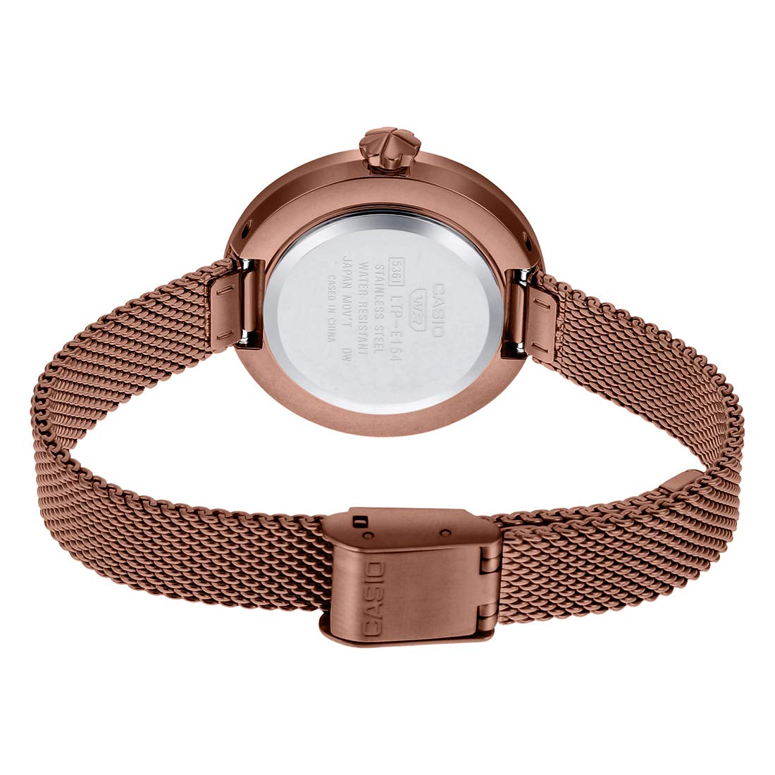 Metal Enticer Analog Black Dial Women Ltp-E154Mr-1Adf ( A1853 ), Band Color-Rose Gold
