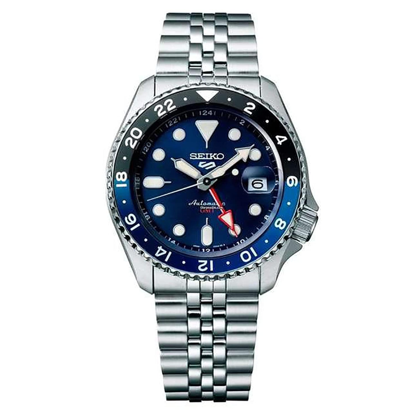 Analog Stainless Steel Blue Dial Silver Band Men's Watch-SSK003K1