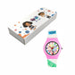 Kids’ White Dial Analog Watch with Days of the Week Silicone Strap & Pink Case - JJ221
