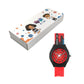 Kids’ Red Spider Web Theme Analog Watch with Silicone Strap - JJ215