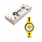 Kids’ White Dial Analog Watch with Emoji Print Silicone Strap & Yellow Case - JJ222
