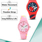 Kids’ Combo Pack Analog Watches – Red Basketball Theme & Pink Unicorn Fantasy - JJ119117