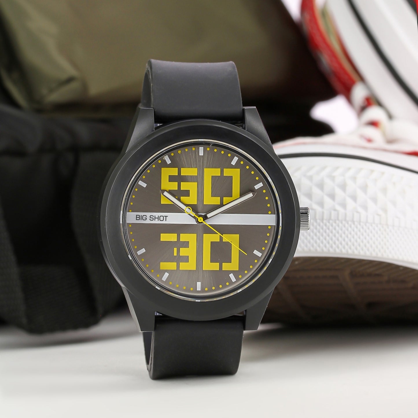 Men’s Grey Dial with Black Strap Analog Watch - BSM020C