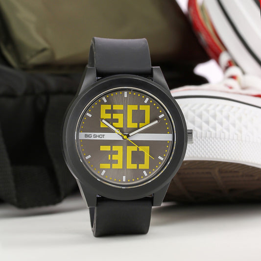 Men’s Grey Dial with Black Strap Analog Watch - BSM020C