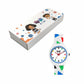 Kids’ White Dial Analog Watch with Geometric Silicone Strap - JJ205