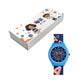 Kids’ Fun Alphabet Theme Analog Watch with Blue Case & Silicone Strap - JJ212