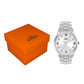 Men’s Analog Watch – Silver Roman Dial with Stainless Steel Strap - ELFM002E