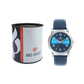 Men’s Classic Blue Dial with Blue Leather Strap Analog Watch - BSM005A
