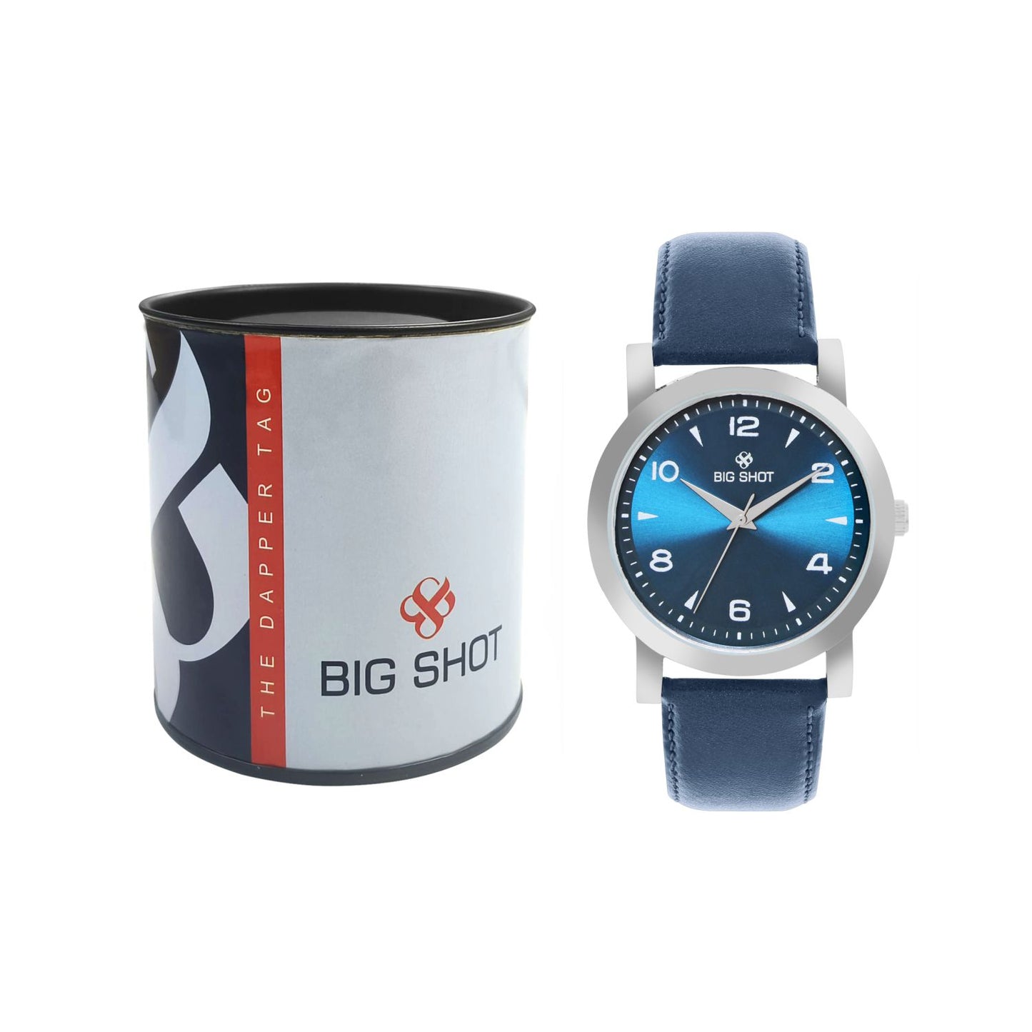 Men’s Classic Blue Dial with Blue Leather Strap Analog Watch - BSM005A