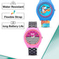 Kids’ Combo Pack Analog Watches – Pink Stripes Design & Shark Surf Cartoon Theme - JJ116102