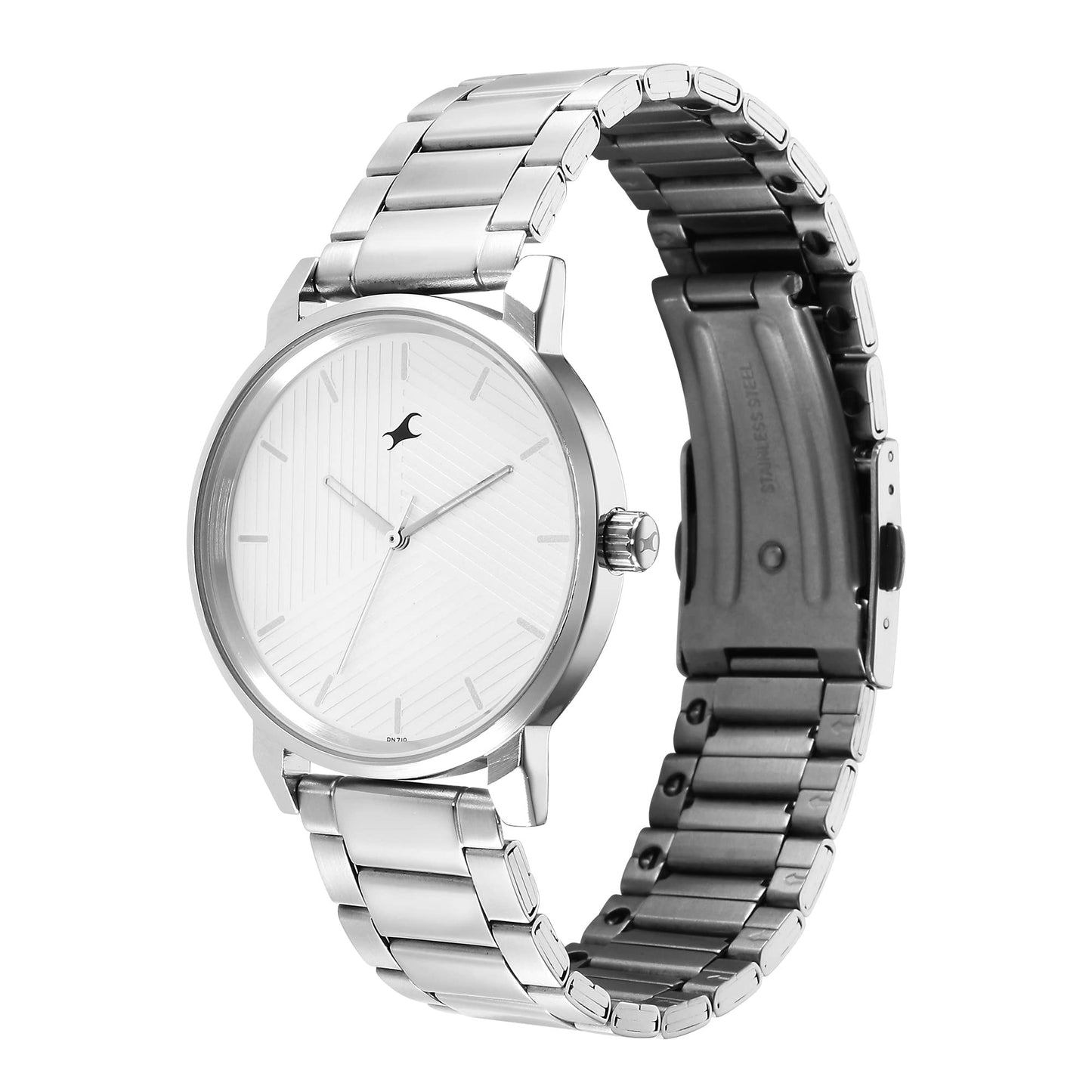 Silver White Dial Analog Watch for Men -3278SM04 by Fastrack