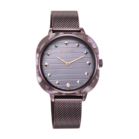 Analog Purple Dial Watch-95212Km02, Band Color-Purple