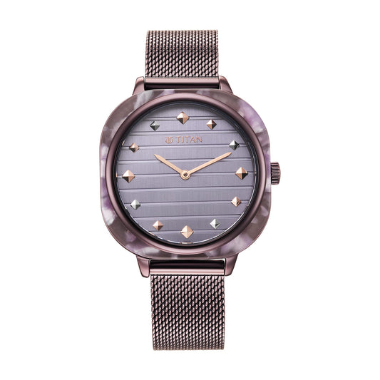 Analog Purple Dial Watch-95212Km02, Band Color-Purple