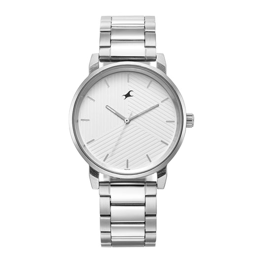 Silver White Dial Analog Watch for Men -3278SM04 by Fastrack