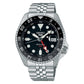 Analog Black Dial Silver Band Men's Stainless Steel Watch-SSK001K1
