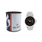 Men’s Black Dial Analog Watch with Silver Metal Strap & Date Display - BSM070B