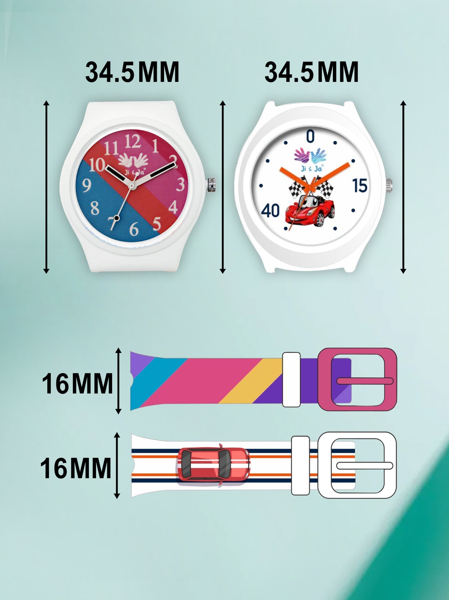 Kids’ Combo Pack Analog Watches – Racing Car Cartoon Theme & Multicolor Dial Design - JJ113106