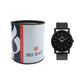 Men’s Black Dial Minimalist Analog Watch with Leather Strap - BSM015H