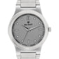 Men’s Grey Textured Dial with Silver Stainless Steel Strap Analog Watch - BSM007A