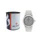 Men’s Grey Textured Dial with Silver Stainless Steel Strap Analog Watch - BSM007A