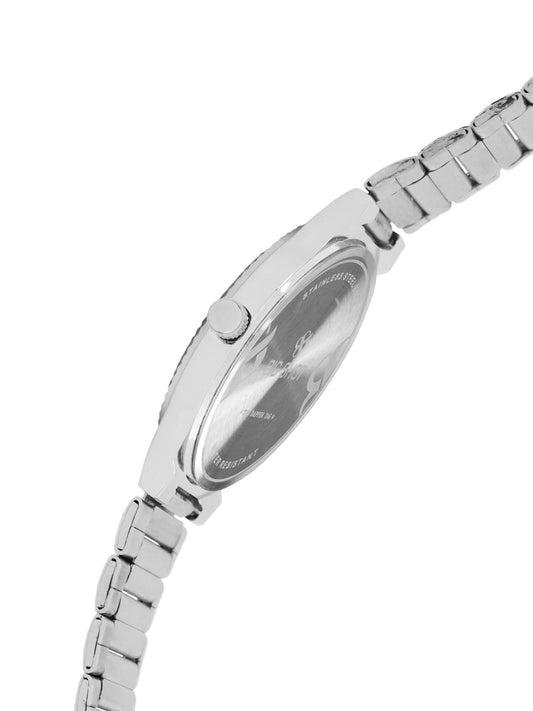 Men’s Blue Dial Analog Watch with Silver Stainless Steel Strap - BSM007D